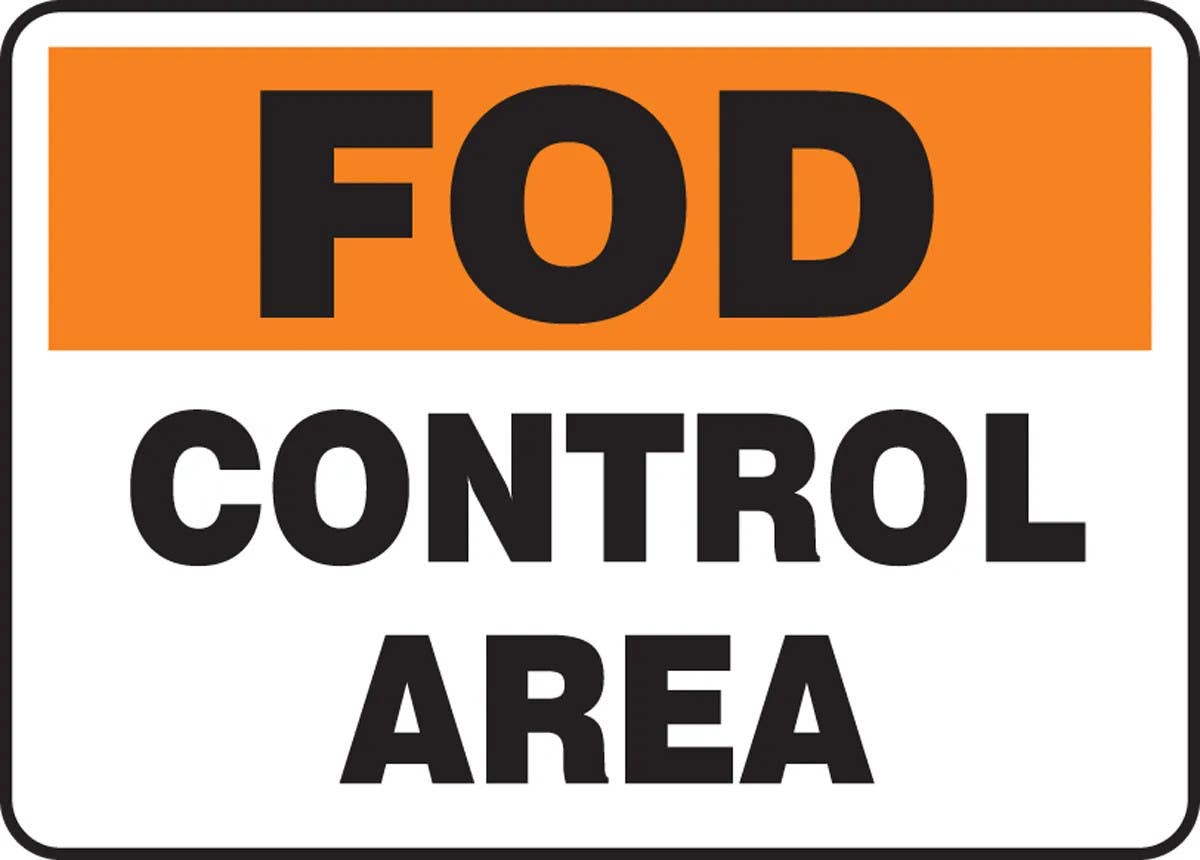 AccuformNMC MQTL533 Fod Sign, Control Area, 10" H x 14" W