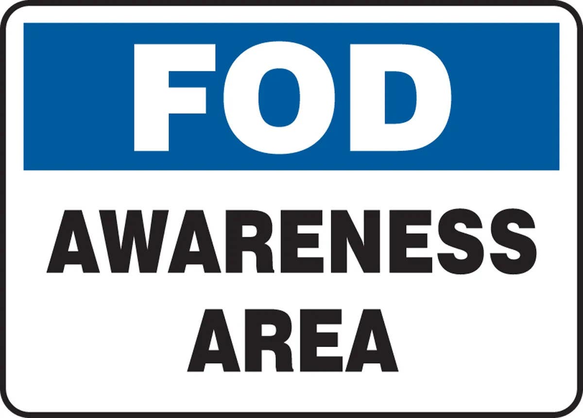 AccuformNMC MQTL535 Fod Safety Sign, Awareness Area, 10" H x 14" W