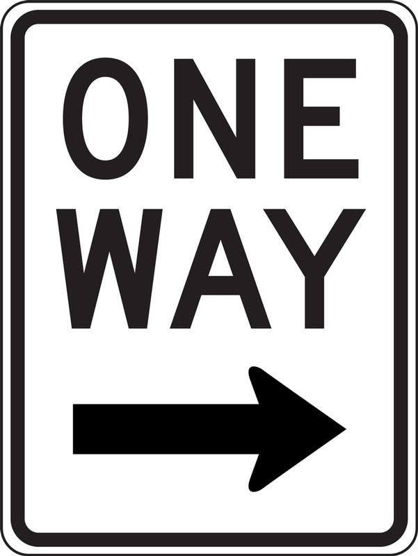 AccuformNMC MR6 Lane Guidance Sign, One Way