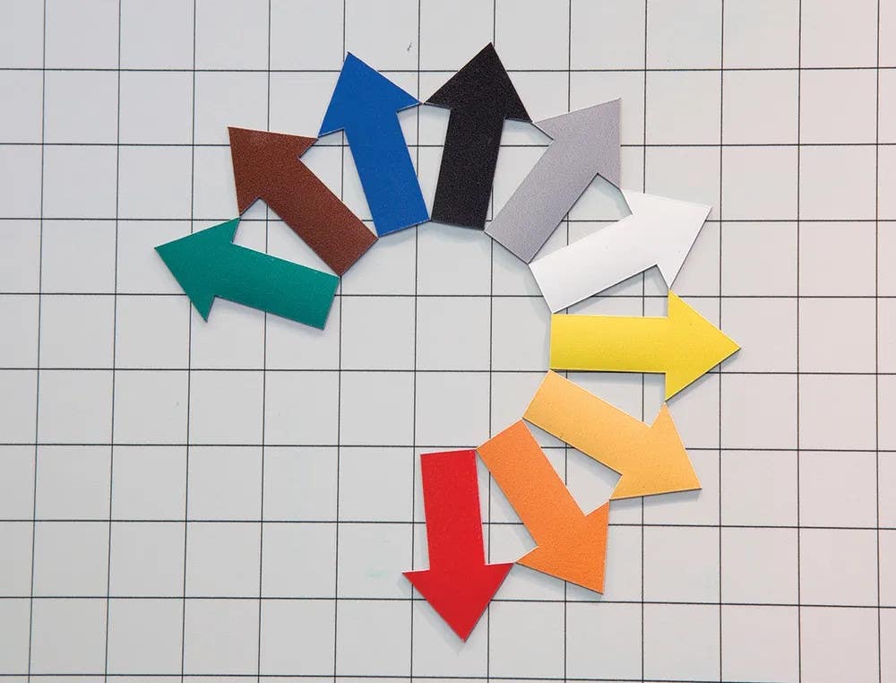 AccuformNMC MRB417MG Magnetic Shapes, Arrows, 1-1/2" H x 2-1/2" W, 10/Pk