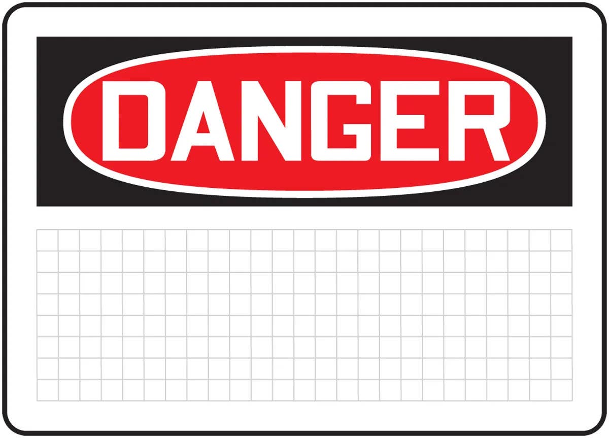 AccuformNMC MRBH26 OSHA Danger Safety Sign, Blank