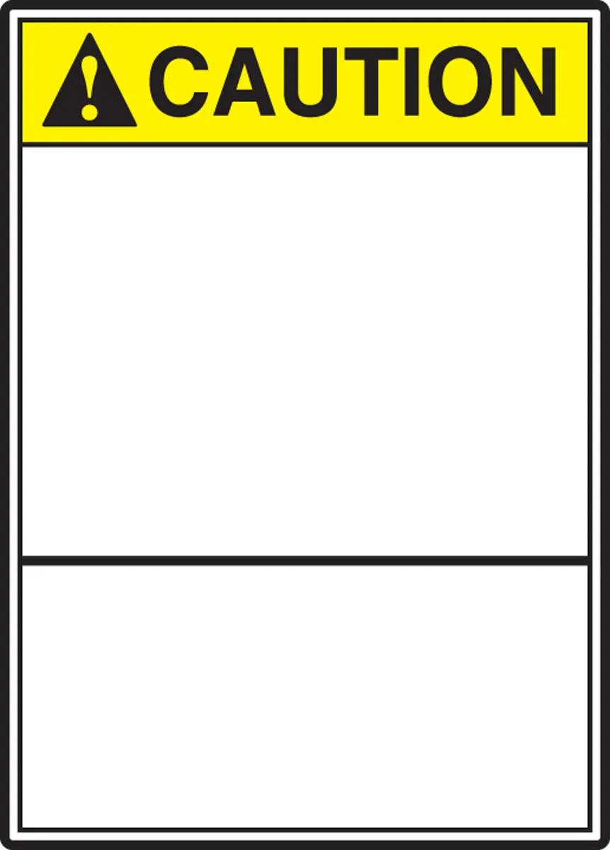 AccuformNMC MRBH61 ANSI Caution Safety Sign, Blank