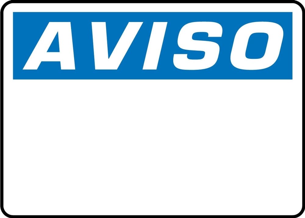 AccuformNMC MRBH8 OSHA Notice Safety Sign, Blank