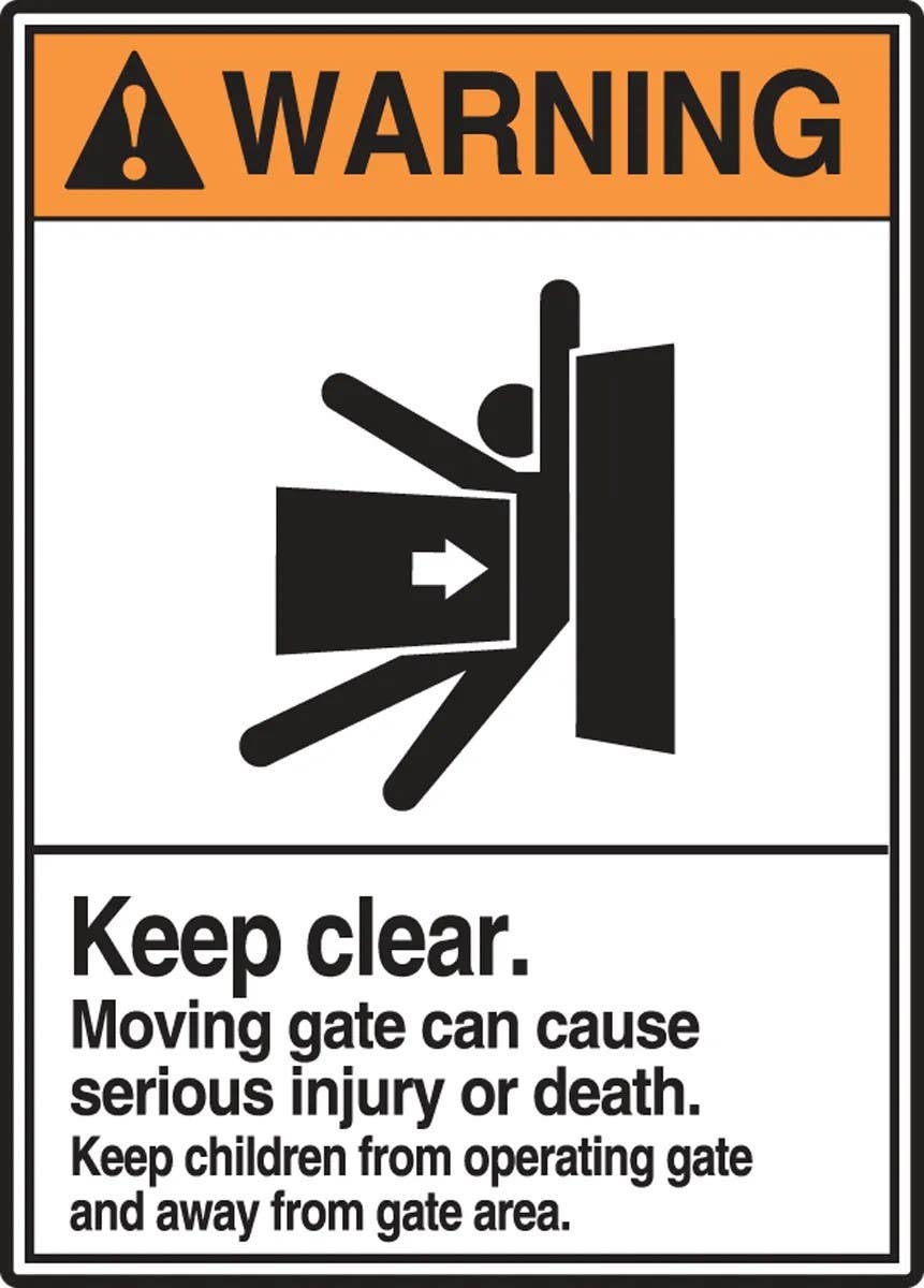 AccuformNMC MRBR304 ANSI Warning Safety Sign, Keep Clear, 14" H x 10" W