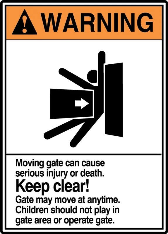AccuformNMC MRBR306 ANSI Warning Safety Sign, Keep Clear, 14" H x 10" W