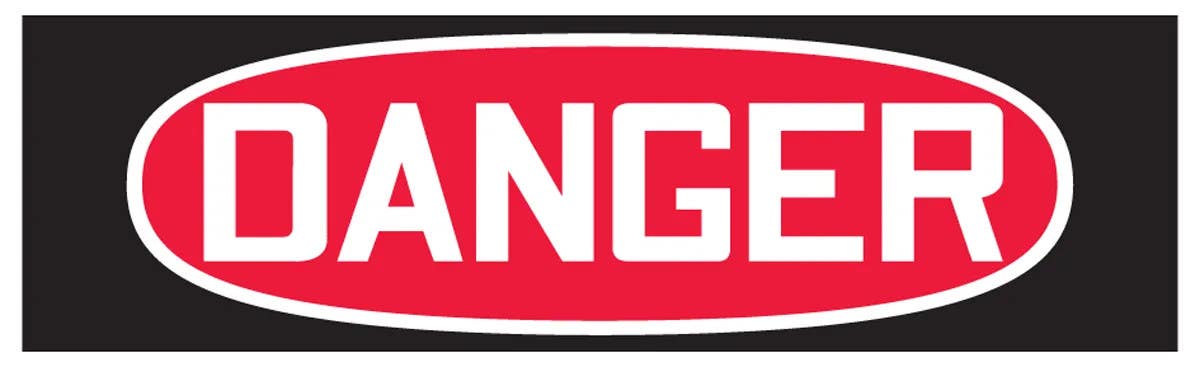 AccuformNMC MRHH10 OSHA Headers, Danger