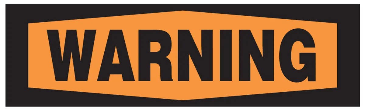 AccuformNMC MRHH30 OSHA Headers, Warning