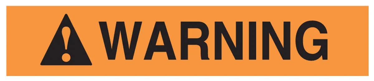 AccuformNMC MRHH32 ANSI Headers, Warning