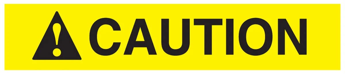 AccuformNMC MRHH62 ANSI Headers, Caution