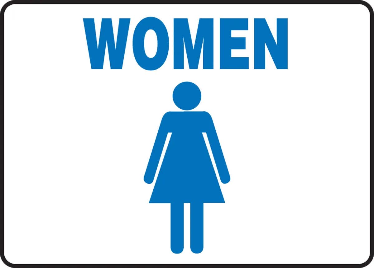 AccuformNMC MRST5 Restroom Sign, Women (Graphic)