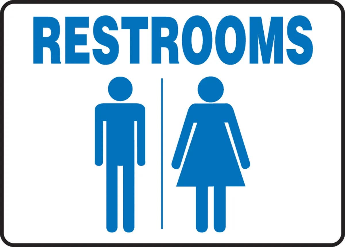 AccuformNMC MRST5 Restroom Sign, (Men And Women Graphic)