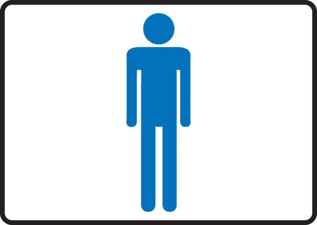 AccuformNMC MRST5 Restroom Sign (Male Graphic)