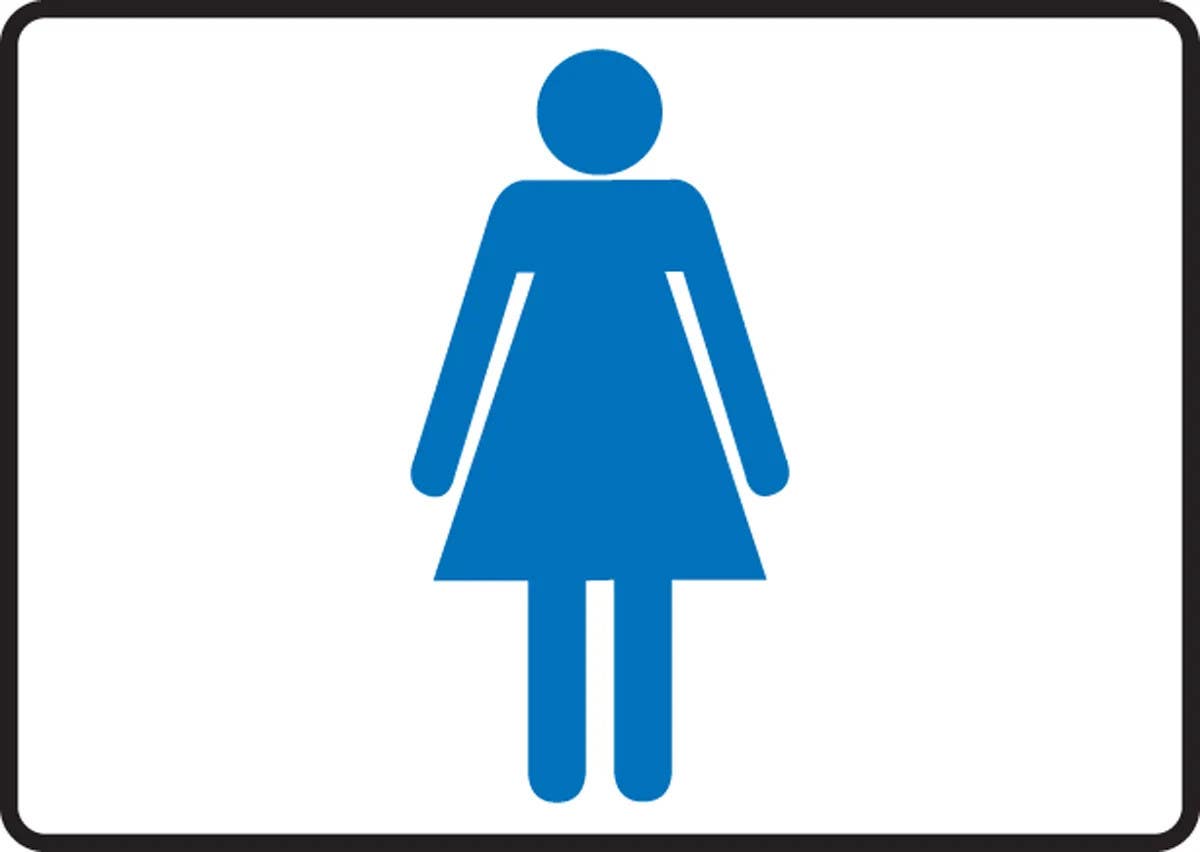 AccuformNMC MRST5 Restroom Sign, (Women Graphic)