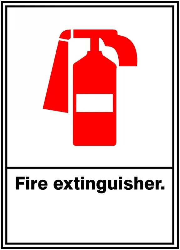 AccuformNMC MRXG50 ANSI Sign, Fire Extinguisher