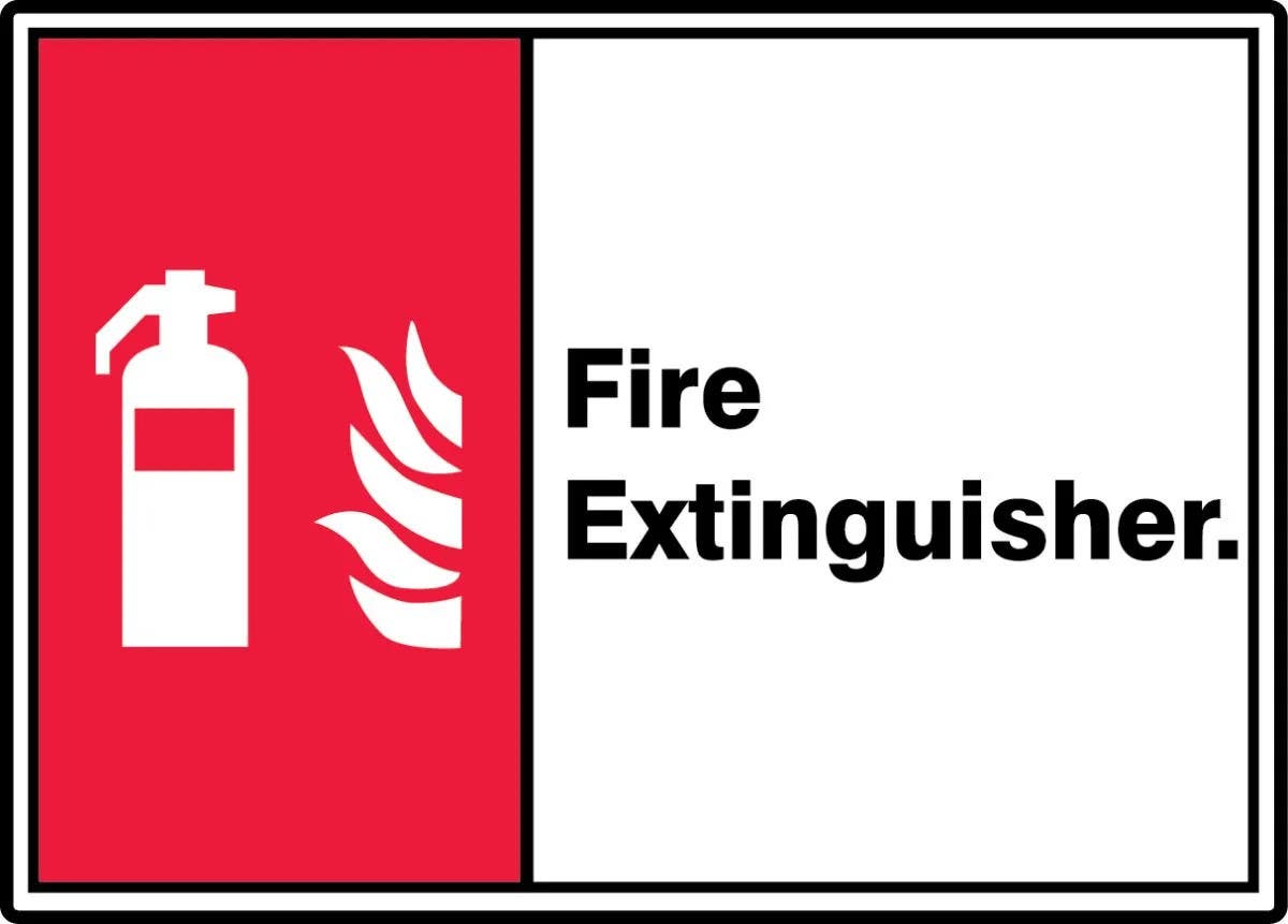 AccuformNMC MRXG50 ANSI ISO Safety Sign, Fire Extinguisher