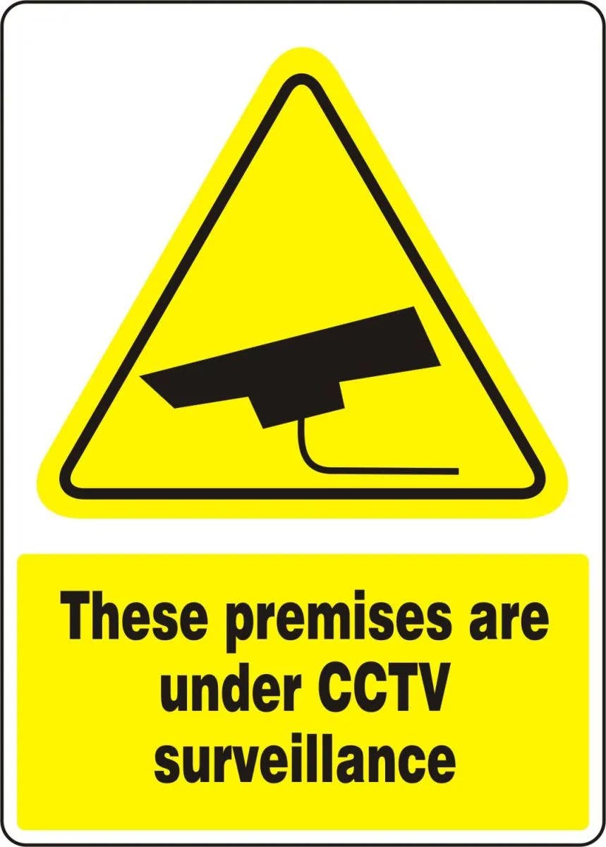 AccuformNMC MSEC52 Safety Sign, These Premises Are Under CCTV Surveillance