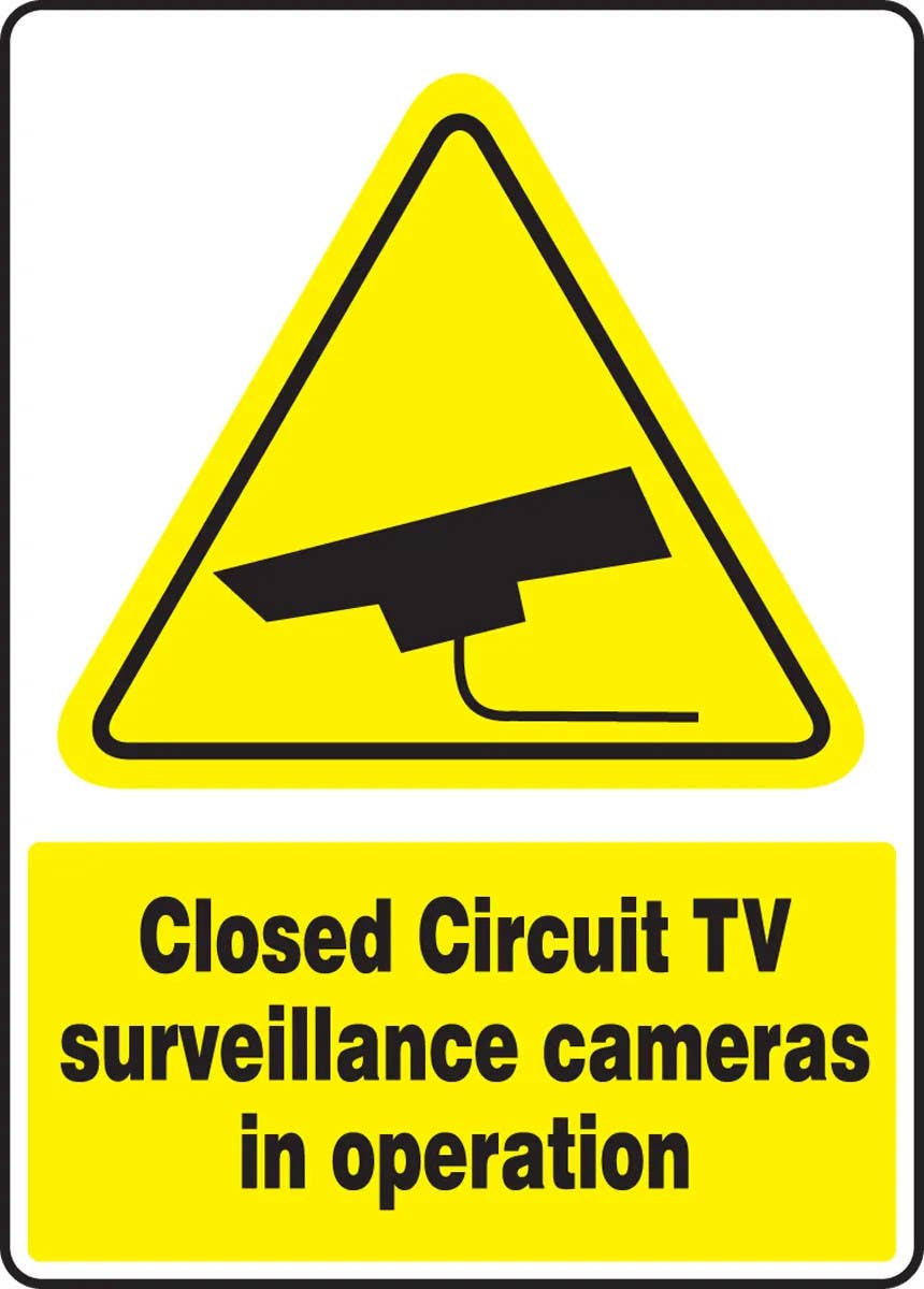AccuformNMC MSEC54 Safety Sign, Closed Circuit TV - Surveillance Cameras In Operation