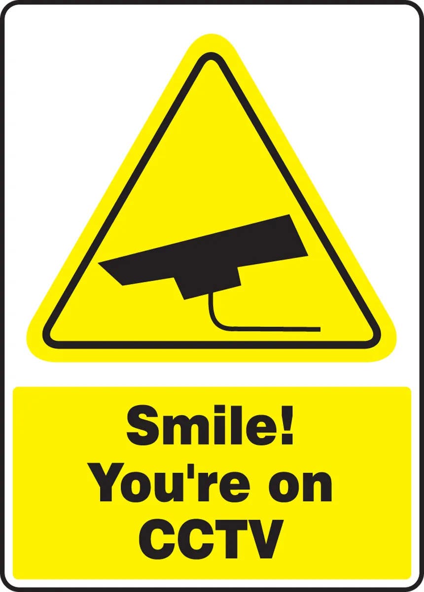 AccuformNMC MSEC5 Safety Sign, Smile You're On CCTV