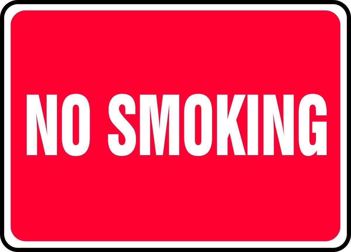 AccuformNMC MSMK400 Safety Sign, No Smoking, 7" H x 10" W