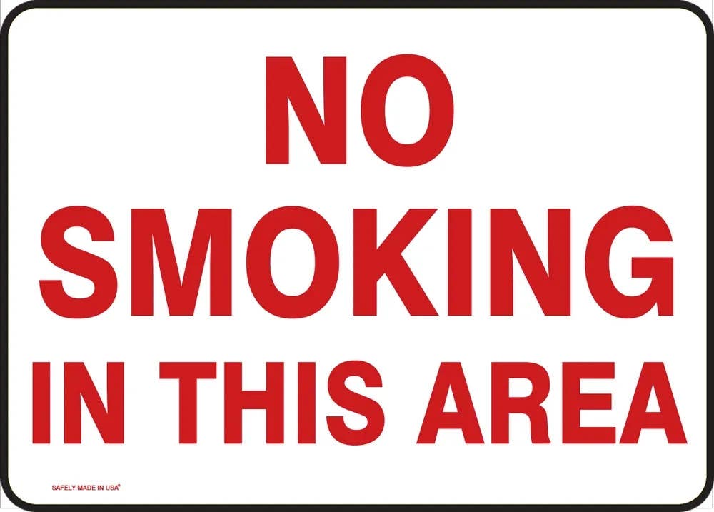 AccuformNMC MSMK40 Safety Sign, No Smoking In This Area