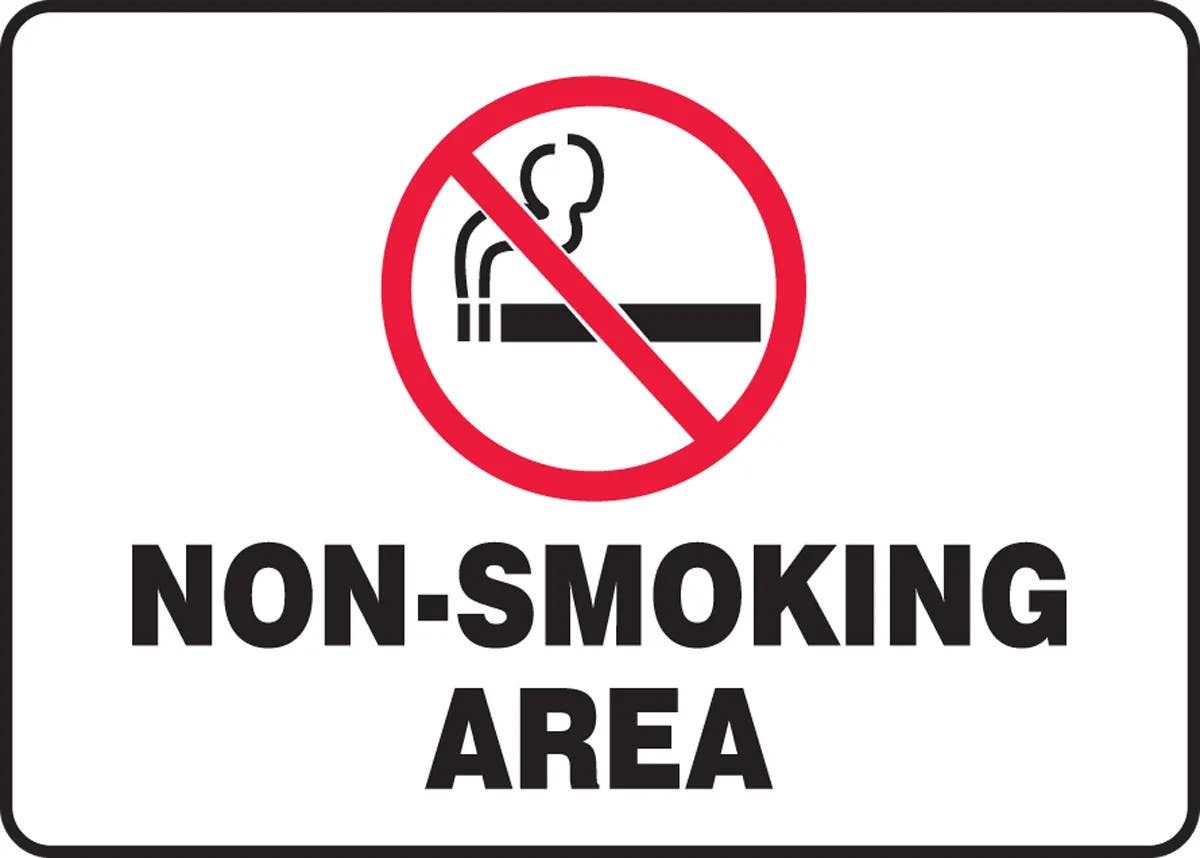 AccuformNMC MSMK41 Safety Sign, Non-Smoking Area