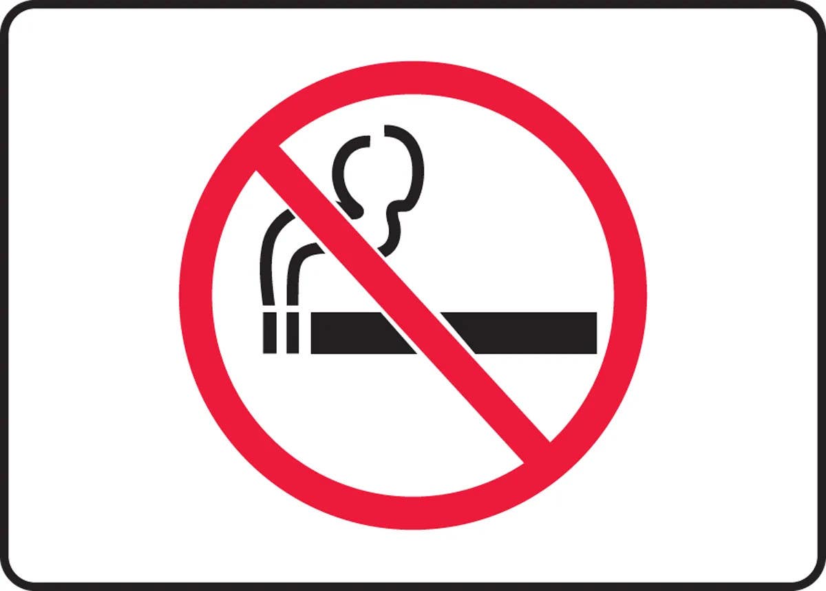 AccuformNMC MSMK41 Safety Sign, No Smoking