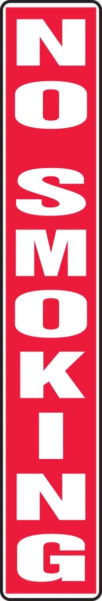 AccuformNMC MSMK429 Safety Sign, No Smoking, 24" H x 4" W