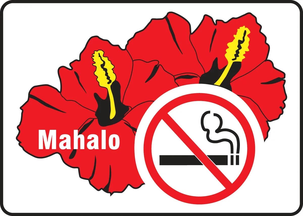 AccuformNMC MSMK45 No Smoking Sign, Hawaii