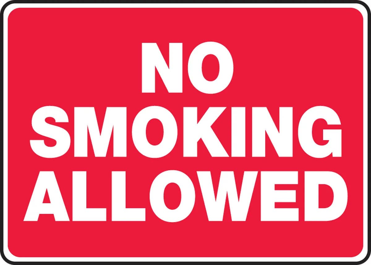 AccuformNMC MSMK Safety Sign, No Smoking Allowed