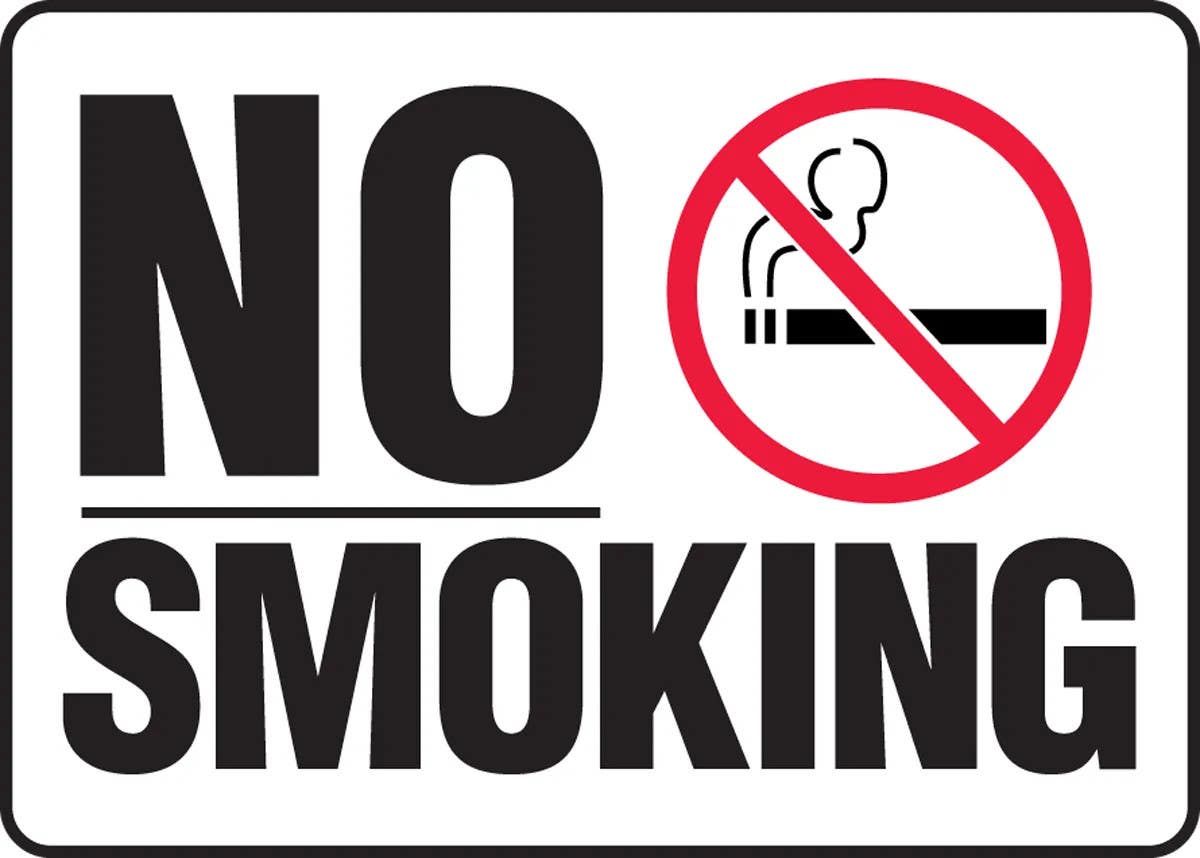 AccuformNMC MSMK Smoking Control Sign, No Smoking