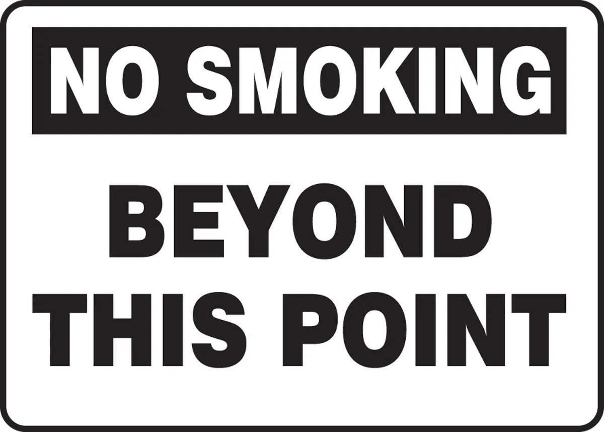 AccuformNMC MSMK9 Safety Sign, No Smoking Beyond This Point