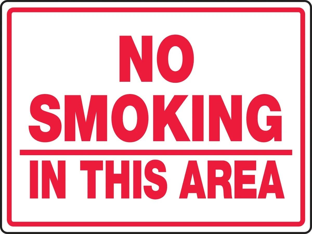 AccuformNMC MSMK96 Smoking Control Sign, Smoking Permitted