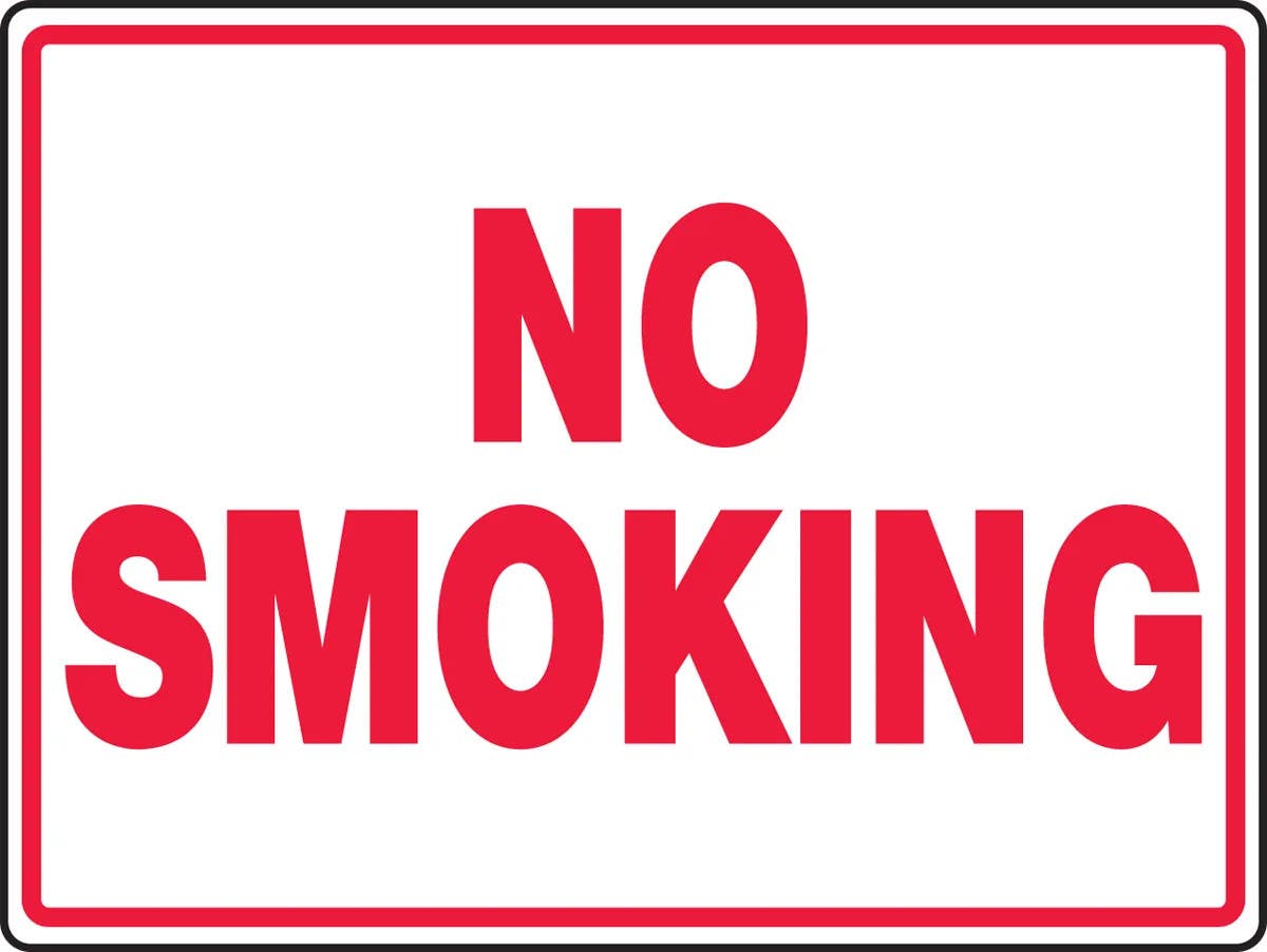 AccuformNMC MSMK974 Big Safety Sign, No Smoking, 24" H x 36" W