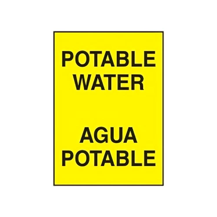 AccuformNMC MSPS534 Bilingual Safety Sign, Potable Water, 14" H x 10" W