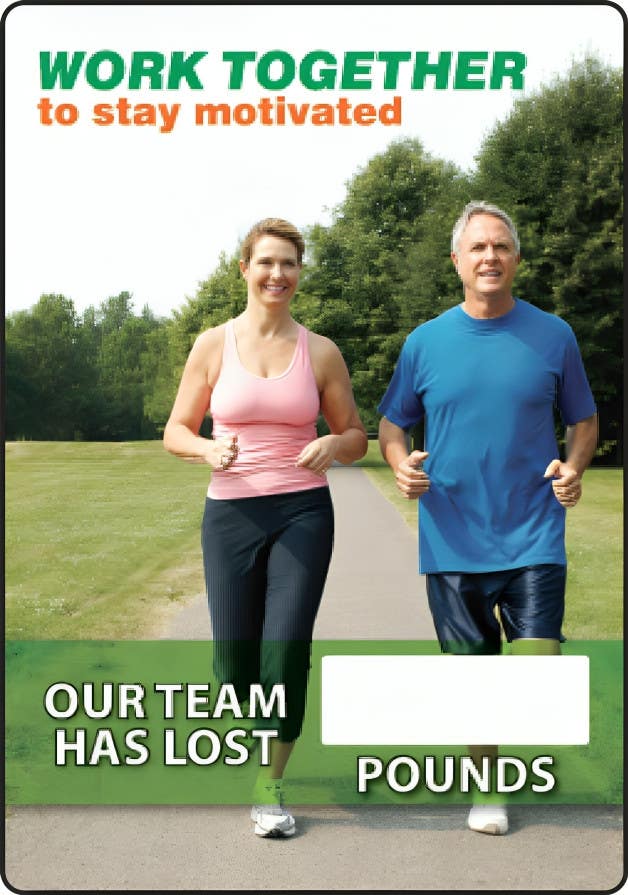 AccuformNMC MSR802 Workhealthy, Write-A-Day Scoreboards, Work Together To Stay Motivated, 20" H x 14" W