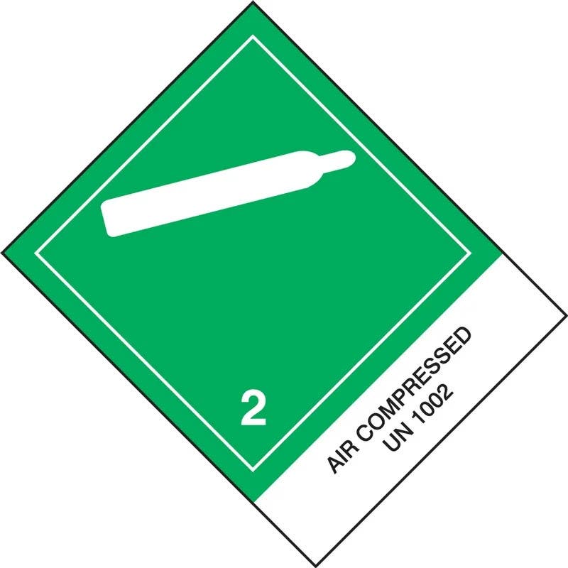 AccuformNMC MSS229PS5 DOT Shipping Label, Hazard Class 2,  .…, 4" H x 4-3/4" W, Adhesive Coated Paper, 500/Roll