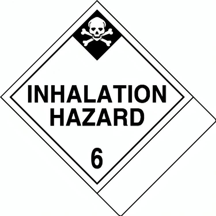AccuformNMC MSS604 Proper Shipping Name Label, Hazard Class 6 - Inhalation Hazard, Adhesive Coated Paper, 500/Roll