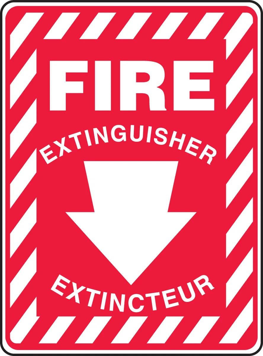 AccuformNMC MTFC588 Safety Sign, Fire Extinguisher, 14" H x 10" W