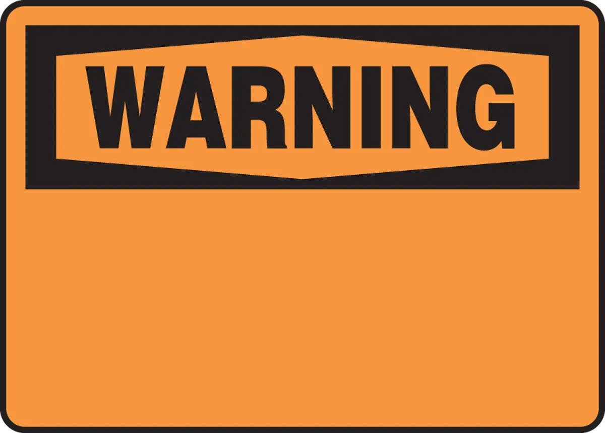 AccuformNMC MTMP300 OSHA Danger Signpad, Blank, PF-Cardstock, 10" H x 14" W, 25/Pk