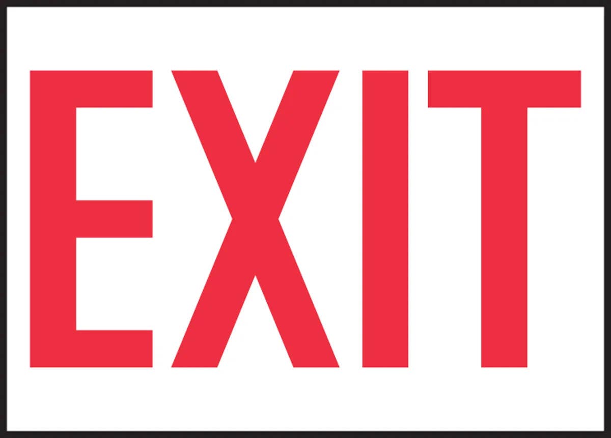 AccuformNMC MTMP500 OSHA Danger Signpad, Exit, PF-Cardstock, 10" H x 14" W, 25/Pk