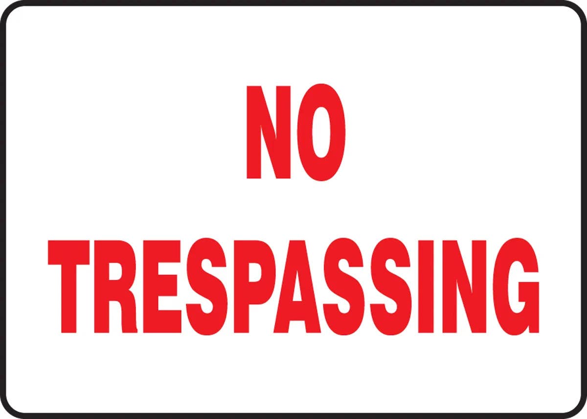AccuformNMC MTMP502 OSHA Danger Signpad, No Trespassing, PF-Cardstock, 10" H x 14" W, 25/Pk