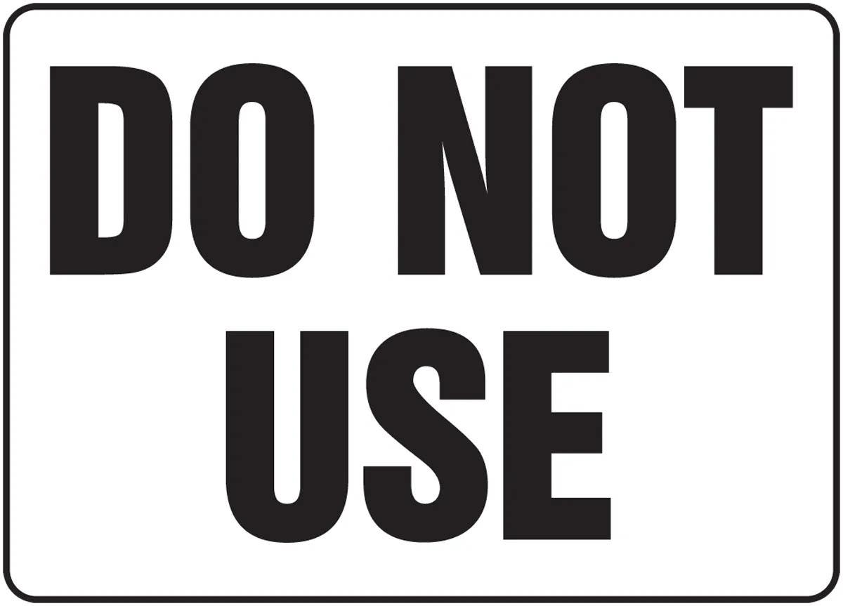 AccuformNMC MTMP530 OSHA Danger Signpad, Do Not Use, PF-Cardstock, 10" H x 14" W, 25/Pk