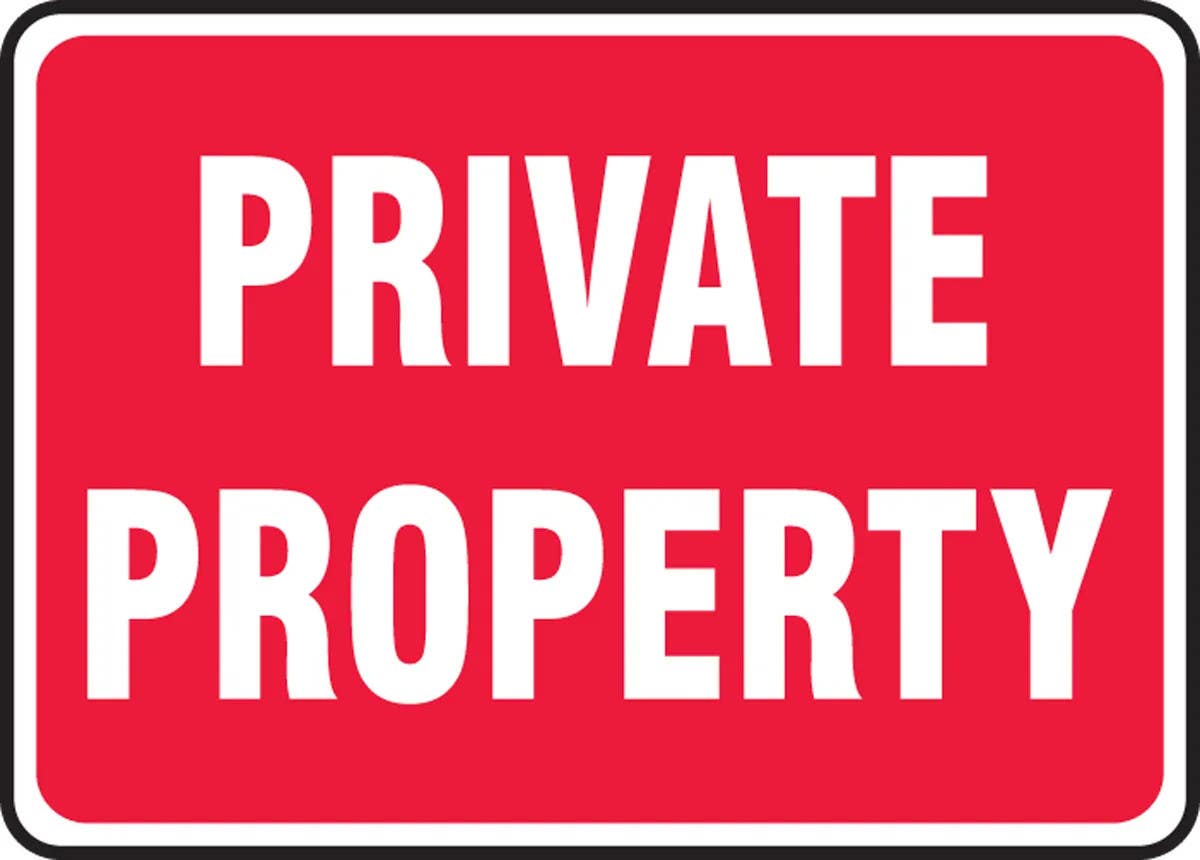 AccuformNMC MTMP557 OSHA Danger Signpad, Private Property, PF-Cardstock, 10" H x 14" W, 25/Pk