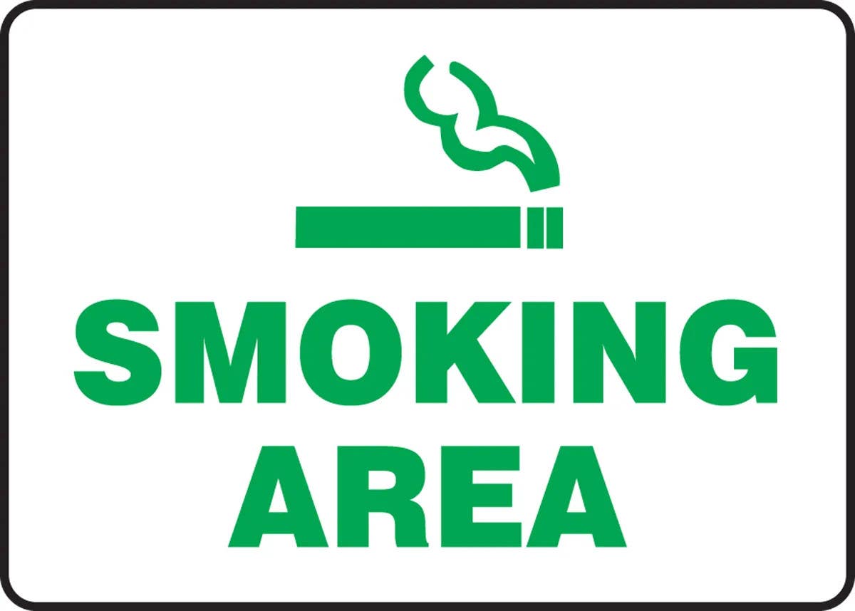 AccuformNMC MTMP566 OSHA Danger Signpad, Smoking Area, PF-Cardstock, 10" H x 14" W, 25/Pk