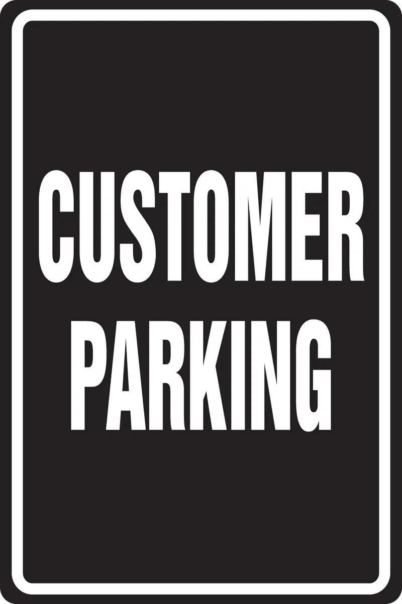 AccuformNMC MVHR403 Safety Sign, Customer Parking, 18" H x 12" W