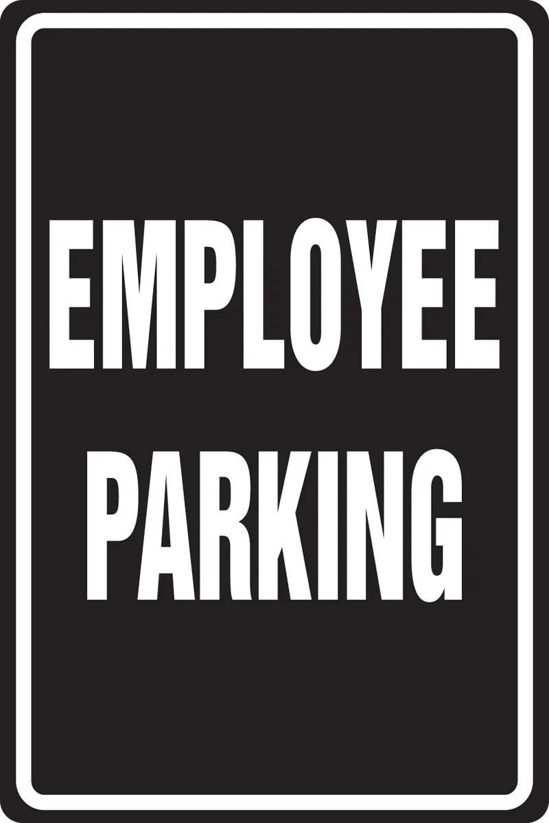 AccuformNMC MVHR405 Safety Sign, Employee Parking, 18" H x 12" W