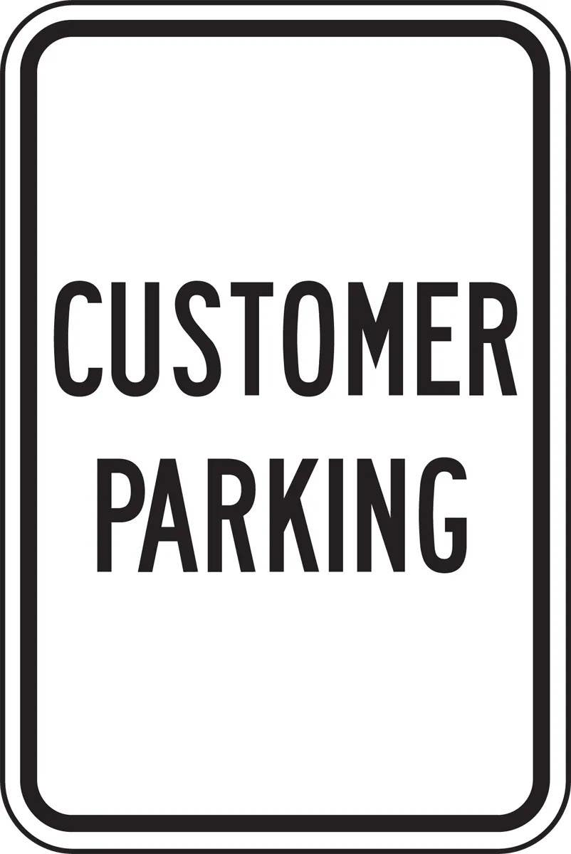 AccuformNMC MVHR406 Safety Sign, Customer Parking, 18" H x 12" W