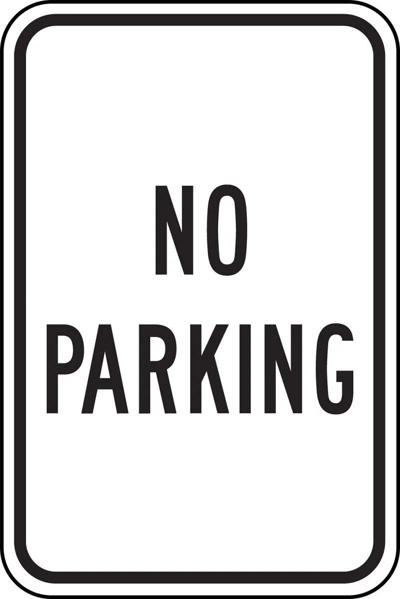 AccuformNMC MVHR414 Safety Sign, No Parking, 18" H x 12" W