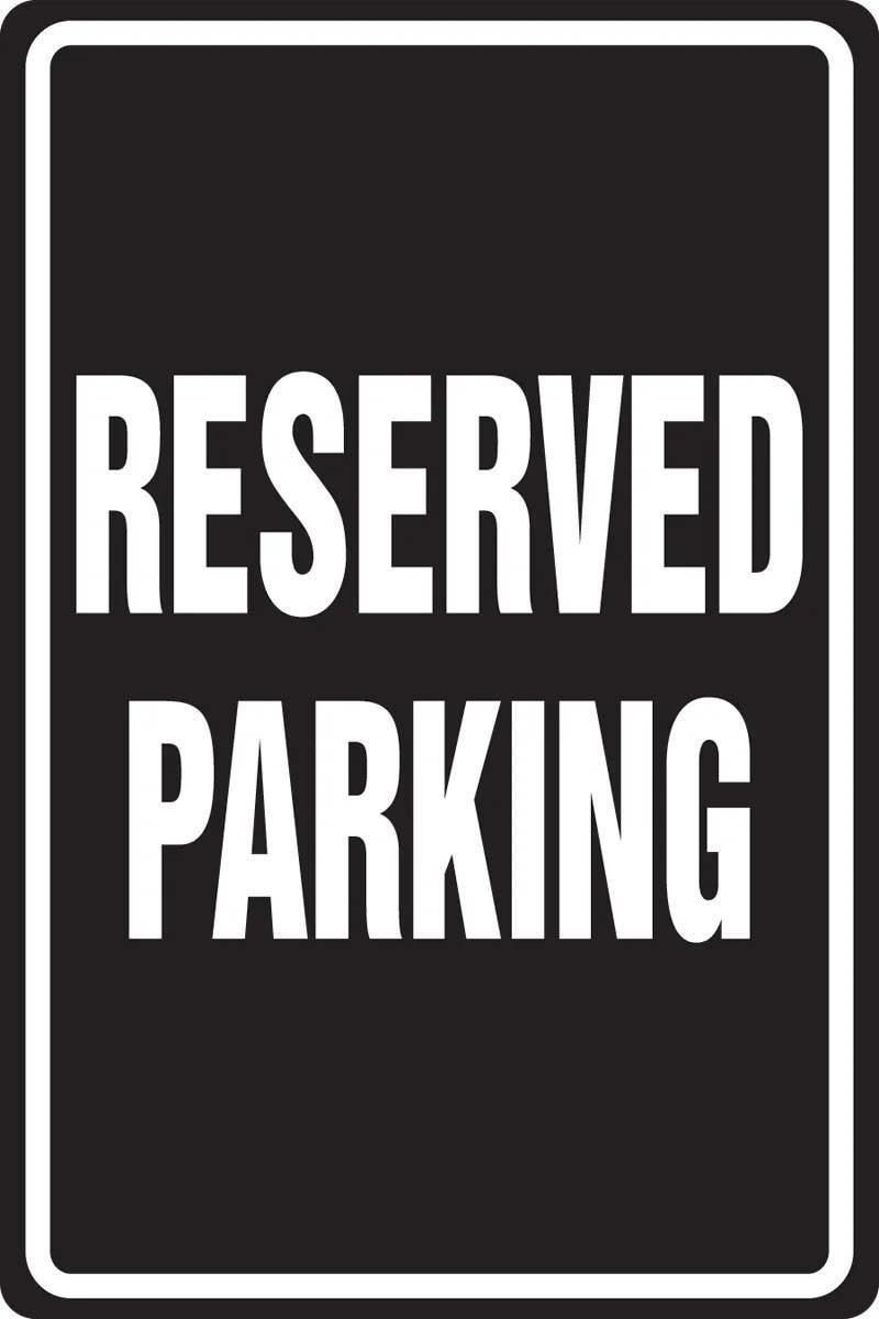 AccuformNMC MVHR427 Safety Sign, Reserved Parking, 18" H x 12" W