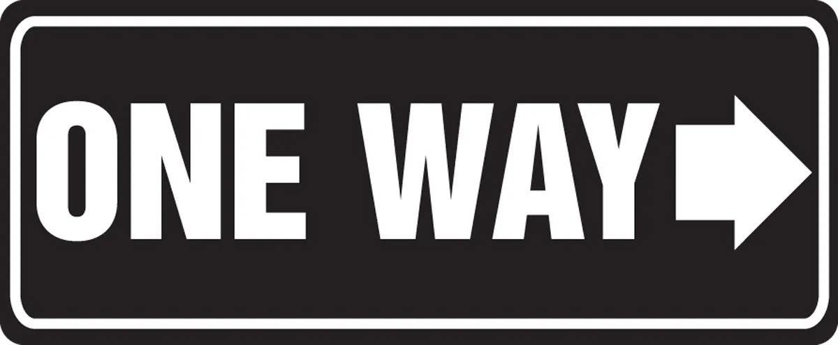 AccuformNMC MVHR42 Safety Sign, One Way, 7" H x 17" W